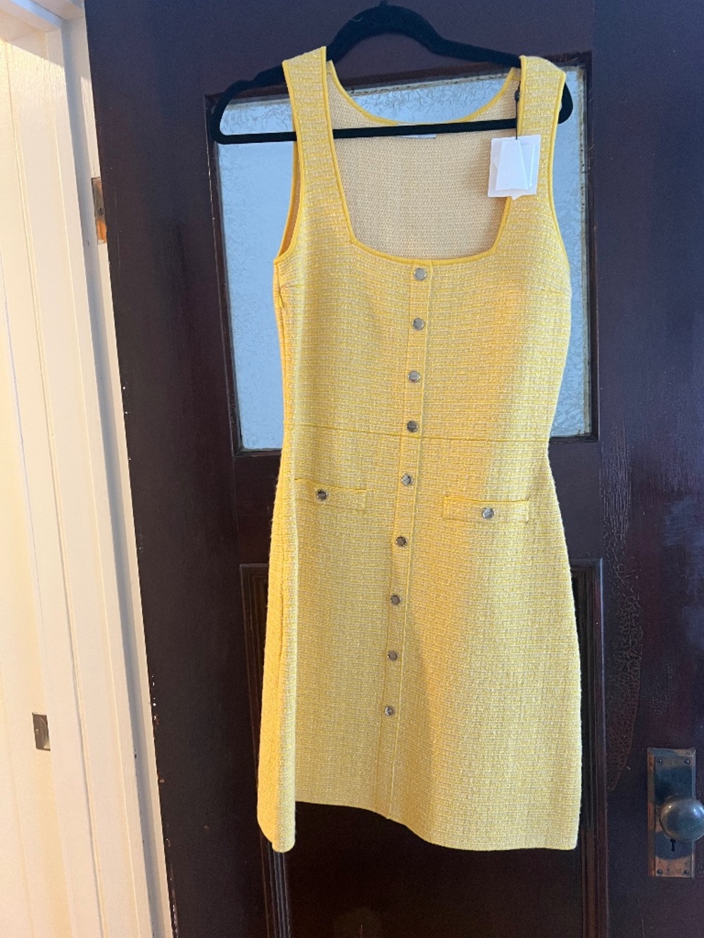 Sandro Yellow Tweed Dress NWT Size 36